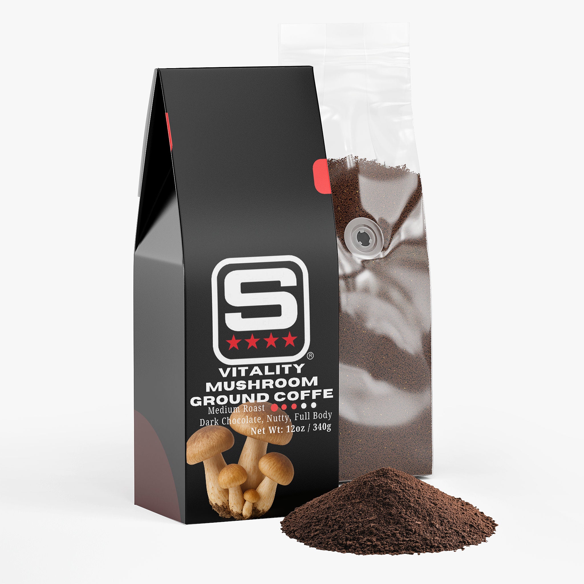 Vitality Mushroom Coffee (Medium Roast)